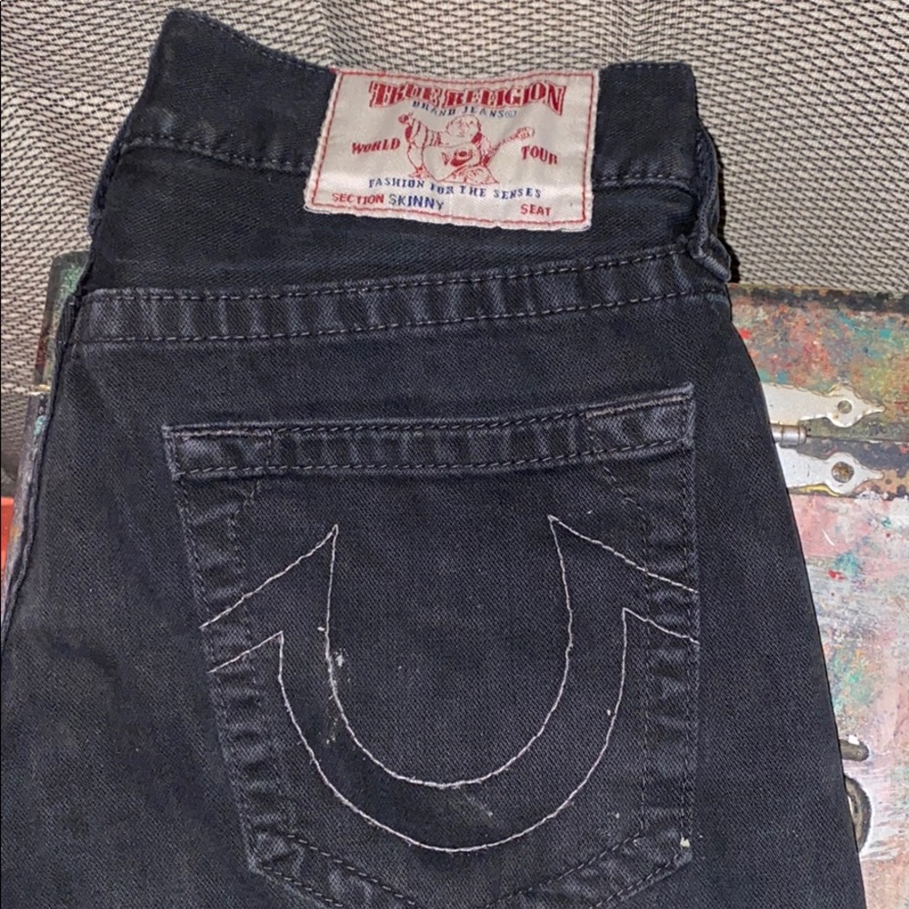True religion men’s size 31 skinny black jeans